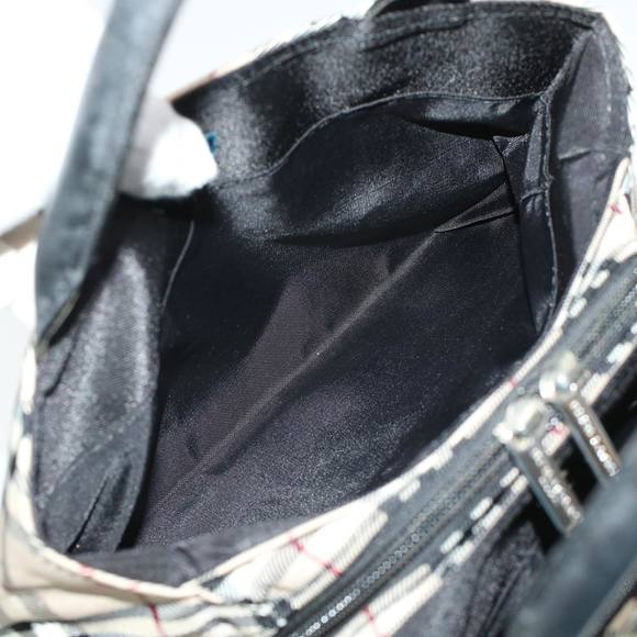 BURBERRY Nova Check Hand Bag Nylon Beige Auth bs5485 - Picture 14 of 16